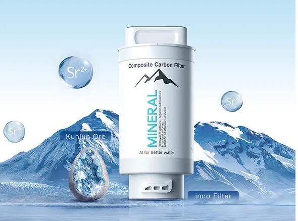 Filter mineral VIOMI inno dengan latar pergunungan